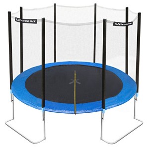 Ultrasport Gartentrampolin Jumper inkl. Sicherheitsnetz, Blau, 305 cm Fitness Trampolin